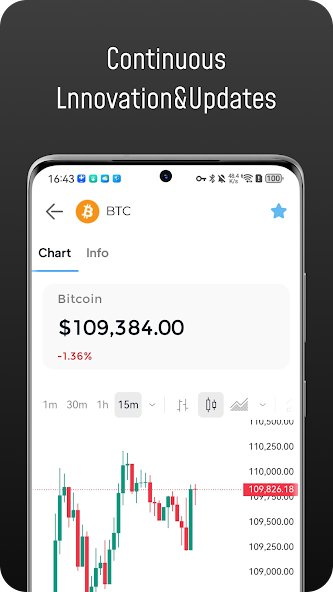 Crypto Wallet chart screen