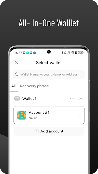 Crypto Wallet wallet selector